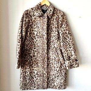 J Crew Coat in Double Leopard Size 6